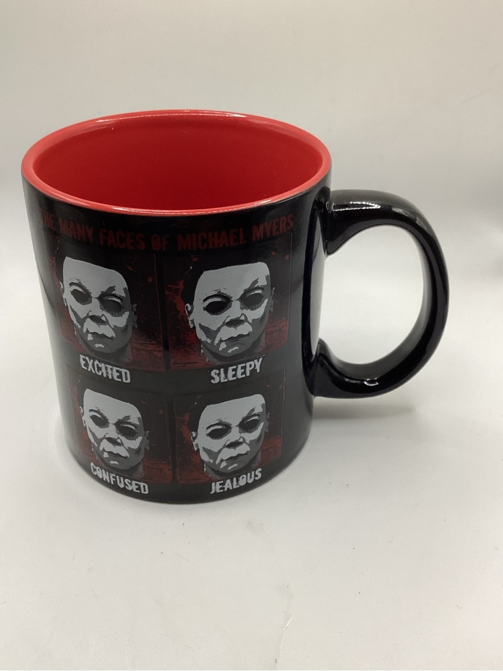Halloween "The Many Faces of Michael Myers" Ceramic Mug large 20 oz 2017
